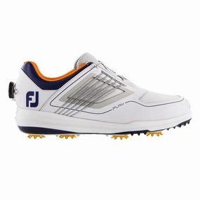 Pulse Stride FootJoy FJ Fury BOA Golf Shoes Previous Season Style White/Gray/Navy - 19 Men Non-Slip Safety Shoes Motion Control Shoes