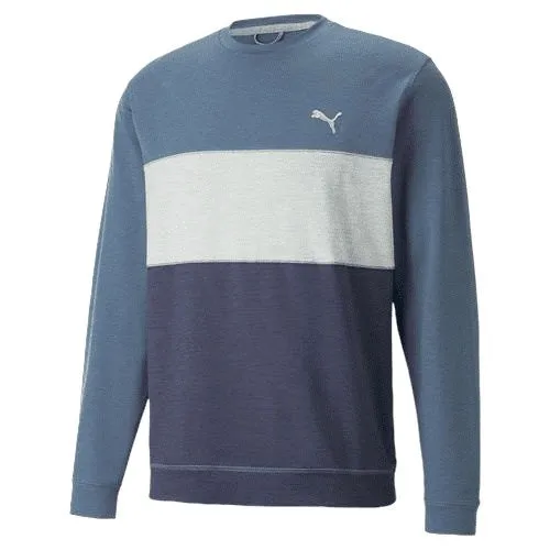 Puma Cloudspun Colourblock Crew Neck Golf Mid Layer 535458