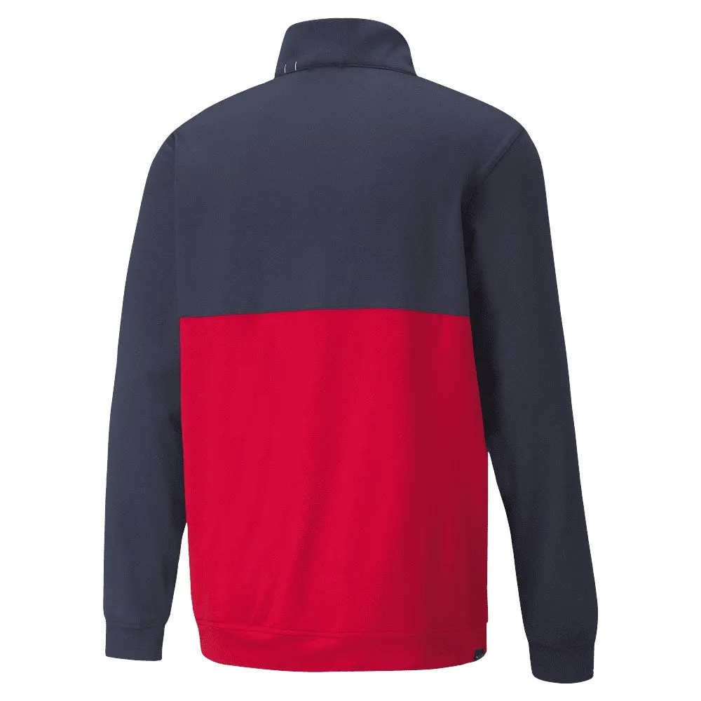 Puma Gamer Colour Block 1/4 Zip Golf Top 532985