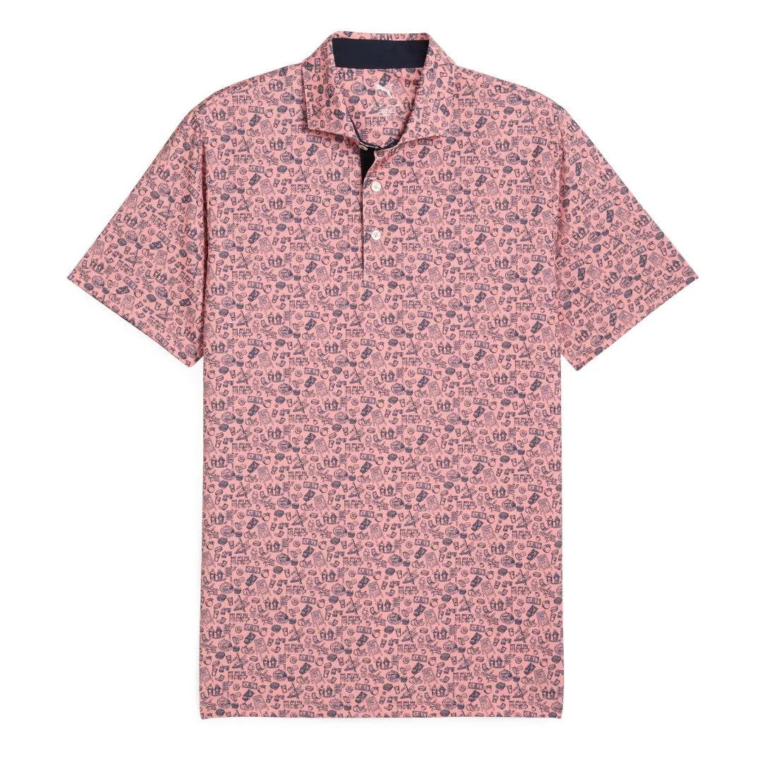 Puma MATTR Peach Stand Golf Polo Shirt 630579