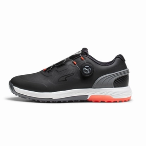 Puma 2024 Alphacat Nitro Disc Spikeless Golf Shoes - Black/Shade/Red Men's shoes from other brands