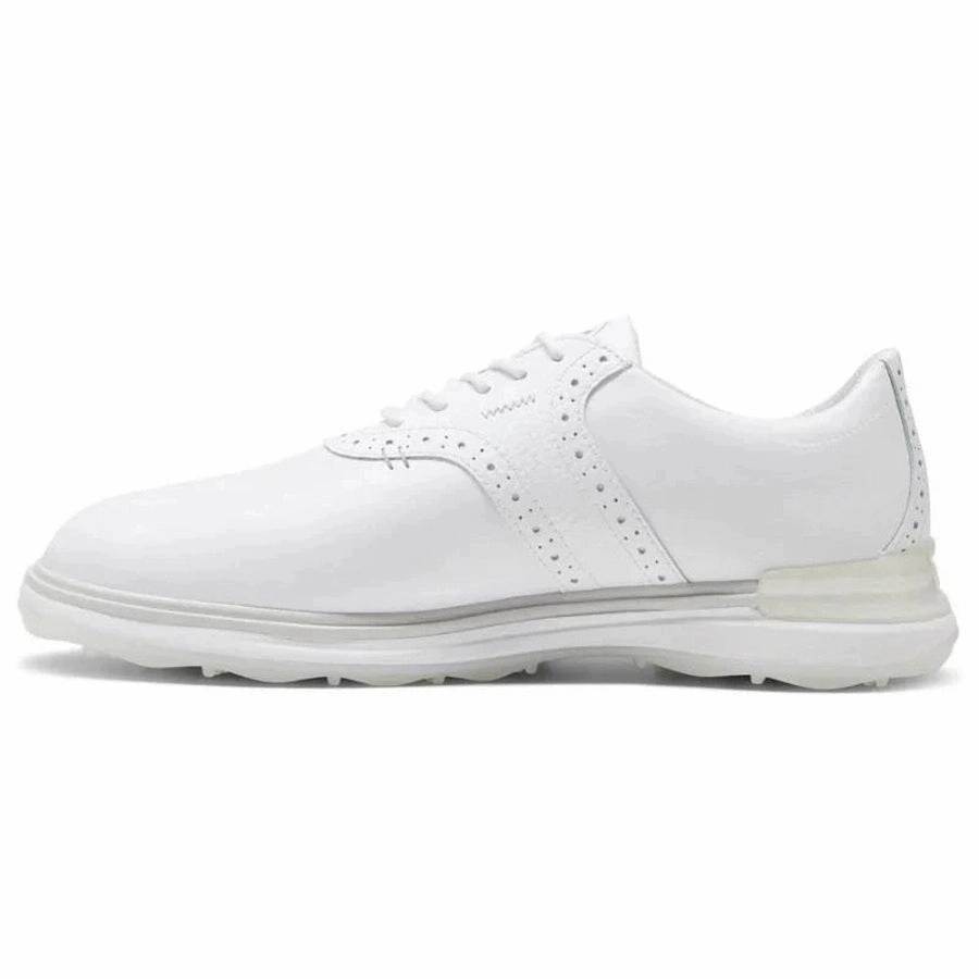 Puma AVANT Spikeless Golf Shoes - White/White Men's Spikeless Golf Shoes