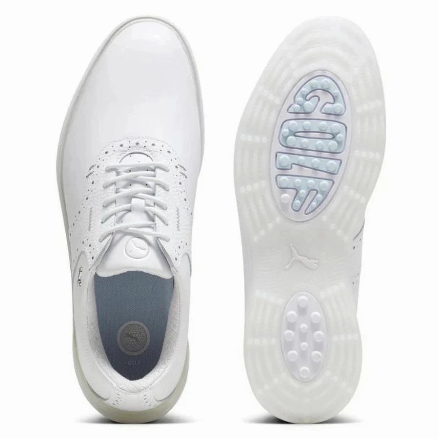 Puma AVANT Spikeless Golf Shoes - White/White Men's Spikeless Golf Shoes