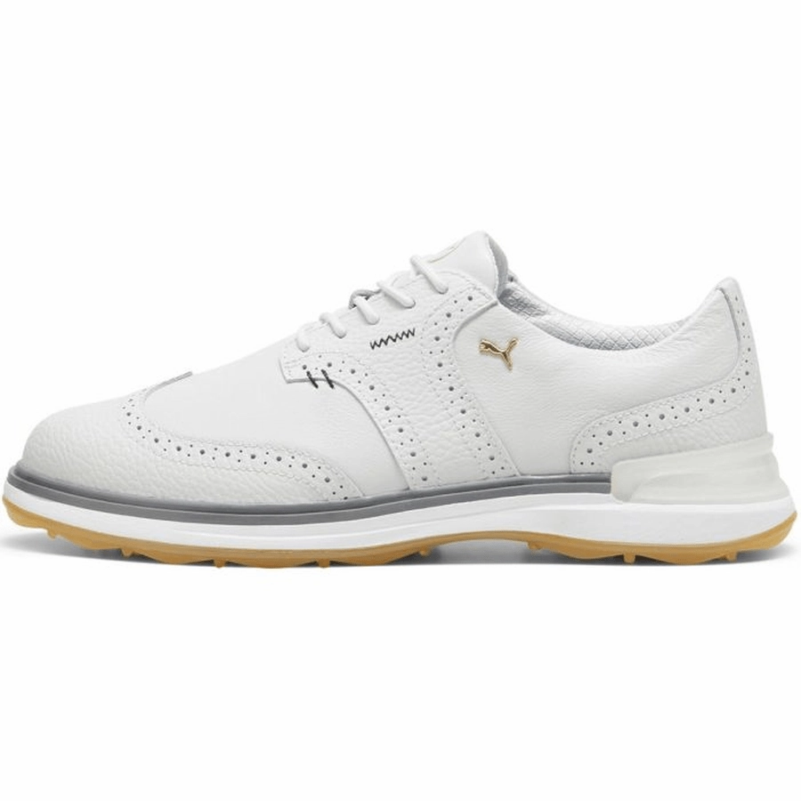 PUMA Avant Wingtip Golf Shoes - Grey Mens spikeless golf shoes