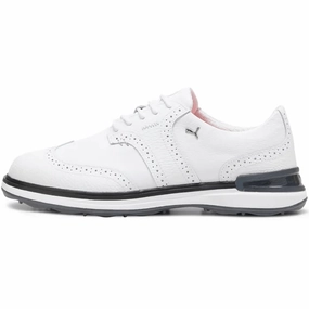 PUMA Avant Wingtip Golf Shoes - White Mens spikeless golf shoes