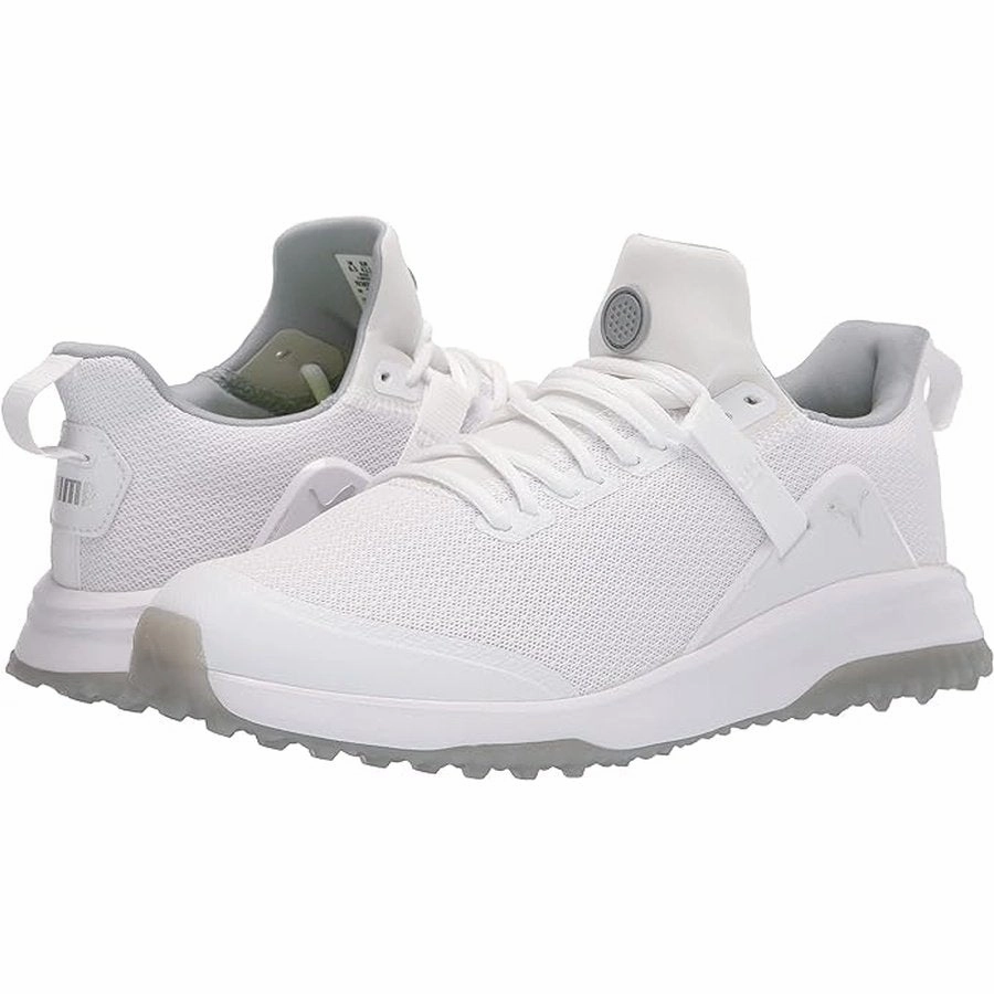 Puma Fusion Evo Men's Golf Shoes - White Mens spikeless golf shoes