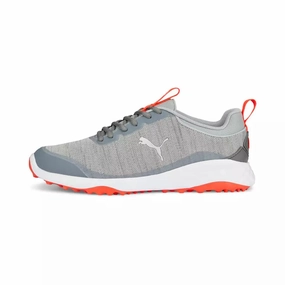 Puma Fusion Pro Men's Spikeless Golf Shoes - Grey Mens spikeless golf shoes
