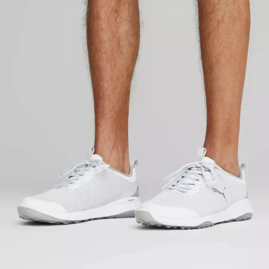 Puma Fusion Pro Men's Spikeless Golf Shoes - White Men's Spikeless Golf Shoes