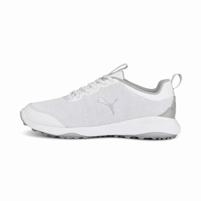 Puma Fusion Pro Men's Spikeless Golf Shoes - White Mens spikeless golf shoes