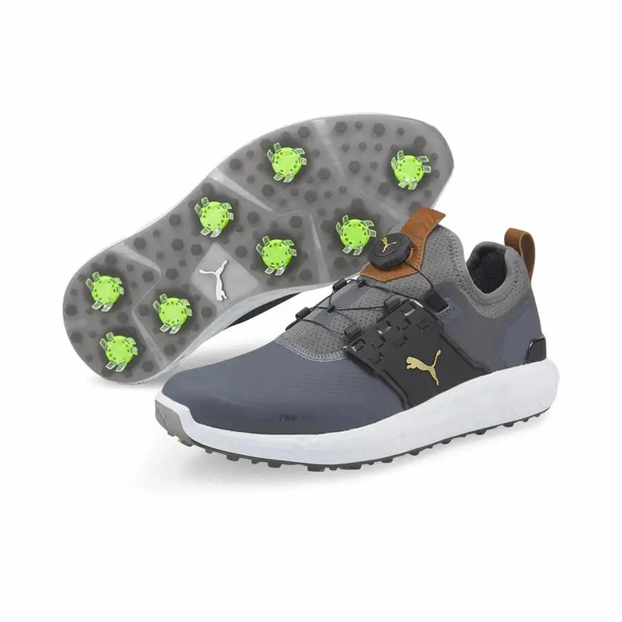 Puma Ignite Articulate Disc Spiked Golf Shoes - Grey Classic Men's Spiked Golf Shoes