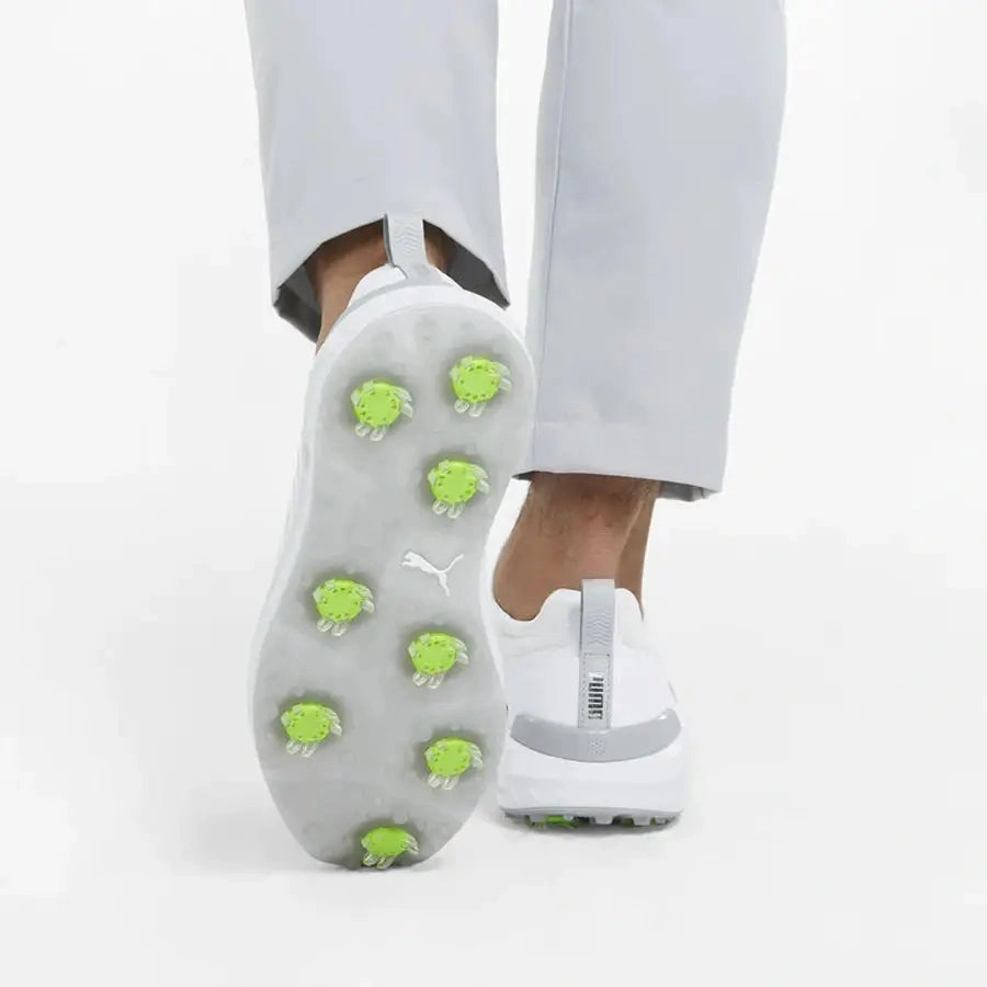 Puma Ignite Articulate Disc Spiked Golf Shoes - White Classic Men's Spiked Golf Shoes