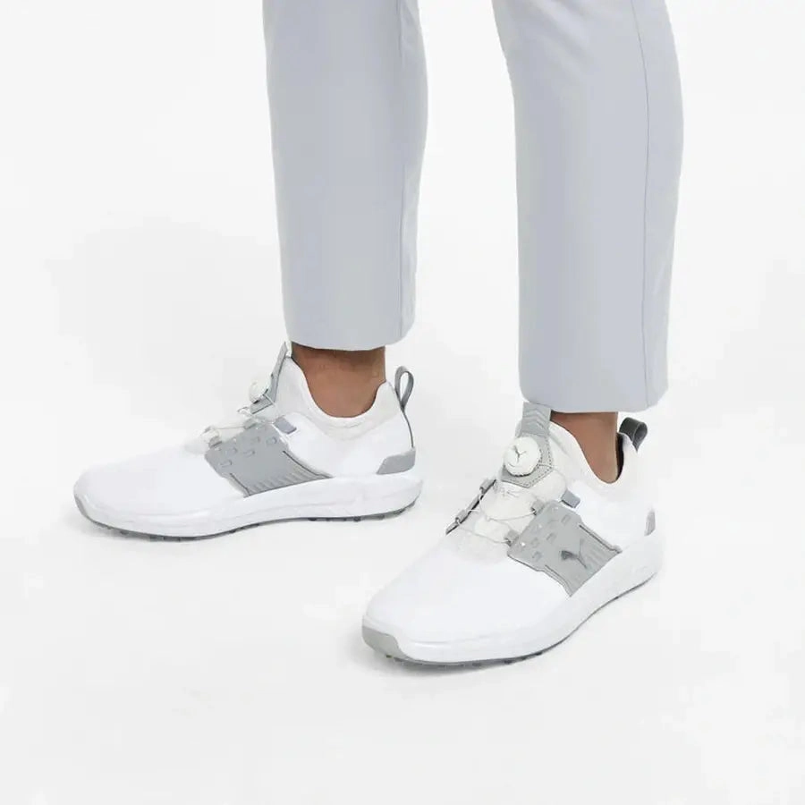 Puma Ignite Articulate Disc Spiked Golf Shoes - White Classic Men's Spiked Golf Shoes