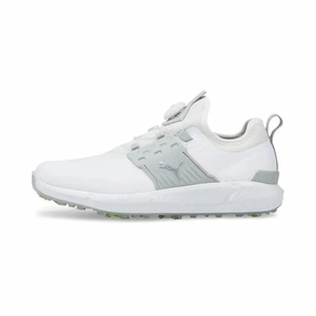 Puma Ignite Articulate Disc Spiked Golf Shoes - White Classic men's spiked golf shoes
