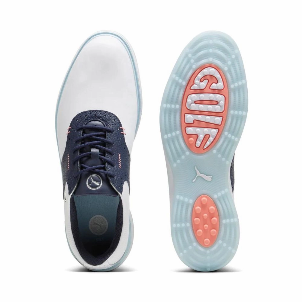 Puma Men's AVANT Spikeless Golf Shoes - Puma White/Deep Navy Men's Shoes from Other Brands