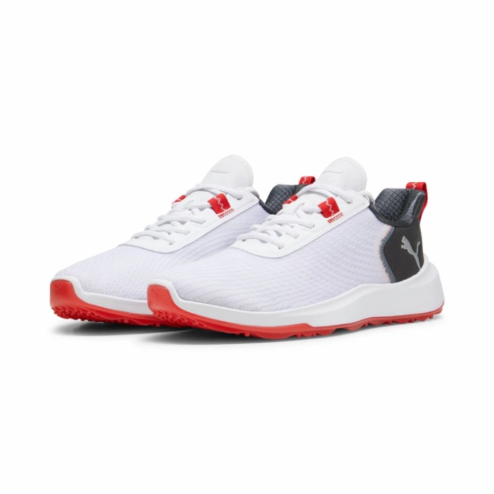 Puma Men's FUSION CRUSH SPORT Spikeless Golf Shoes - Puma White/Dark Coal Men's Shoes from Other Brands