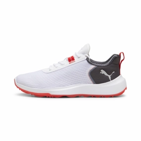 Puma Men's FUSION CRUSH SPORT Spikeless Golf Shoes - Puma White/Dark Coal Men's shoes from other brands