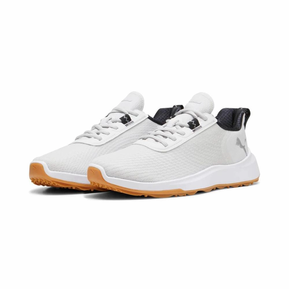Puma Men's FUSION CRUSH SPORT Wide Spikeless Golf Shoes - Feather Gray /Puma Black Men's Shoes from Other Brands