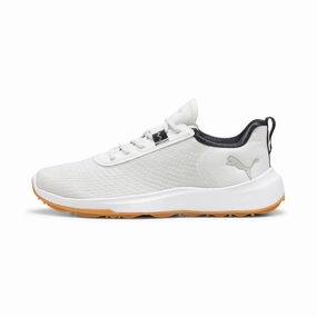 Puma Men's FUSION CRUSH SPORT Wide Spikeless Golf Shoes - Feather Gray /Puma Black Men's shoes from other brands