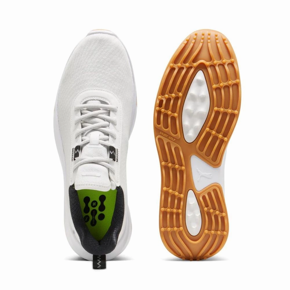 Puma Men's FUSION CRUSH SPORT Wide Spikeless Golf Shoes - Feather Gray /Puma Black Men's Shoes from Other Brands