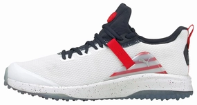 Puma Men's FUSION EVO Stars & Stripes Spikeless Golf Shoes (Limited Edition) - WHITE / NAVY / RED Puma LTD Tour Edition golf shoes