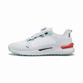 Puma Men's Ignite Elevate 2 Disc Spikeless Golf Shoes - Puma White/Modern Mint Men's shoes from other brands