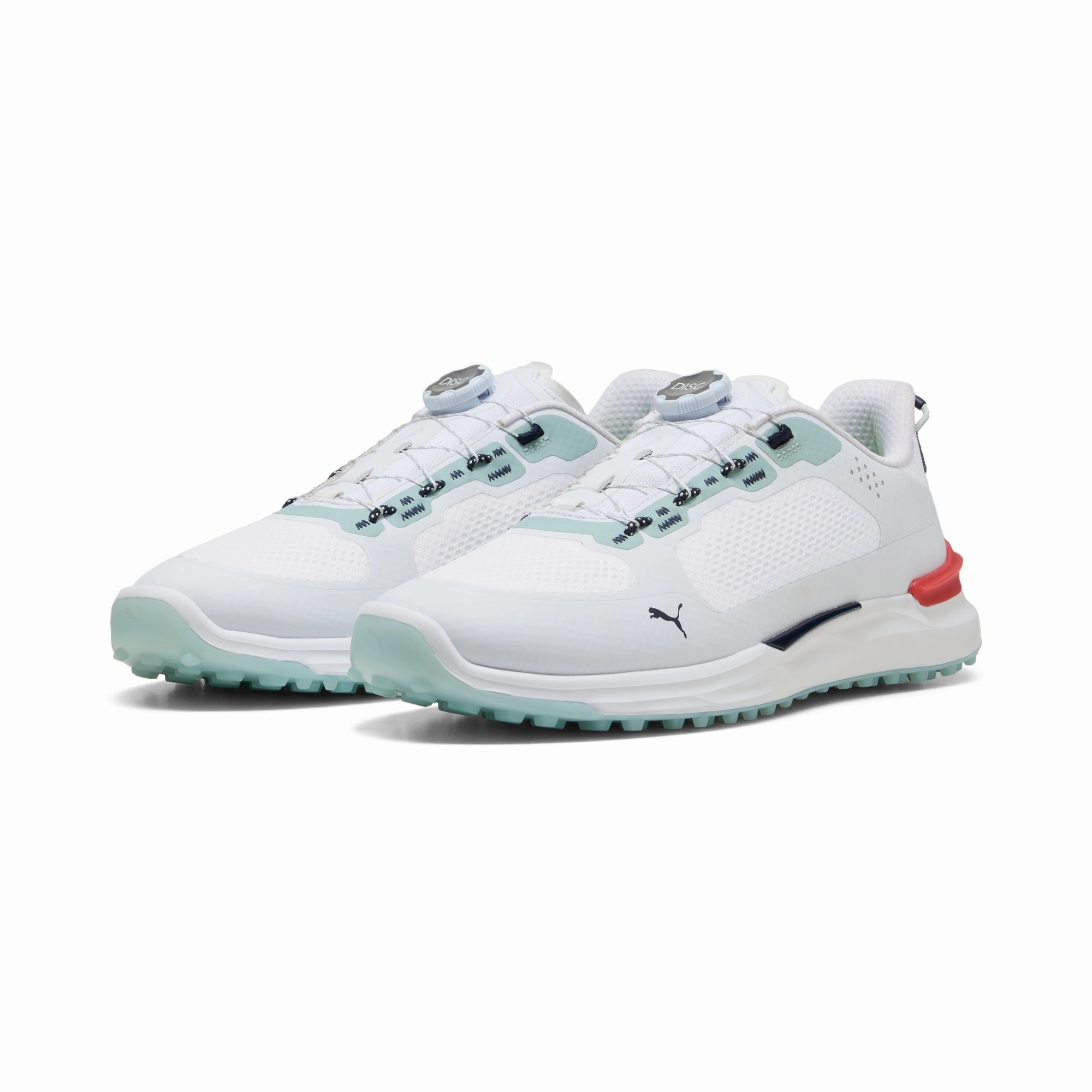Puma Men's Ignite Elevate 2 Disc Spikeless Golf Shoes - Puma White/Modern Mint Men's Shoes from Other Brands
