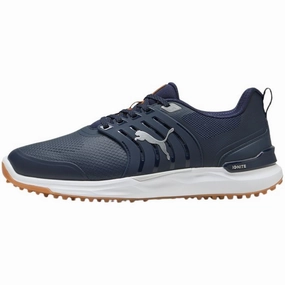 Puma Men's Ignite Elevate 2 Spikeless Golf Shoes - Deep Navy/Puma Silver/Gum Men's shoes from other brands