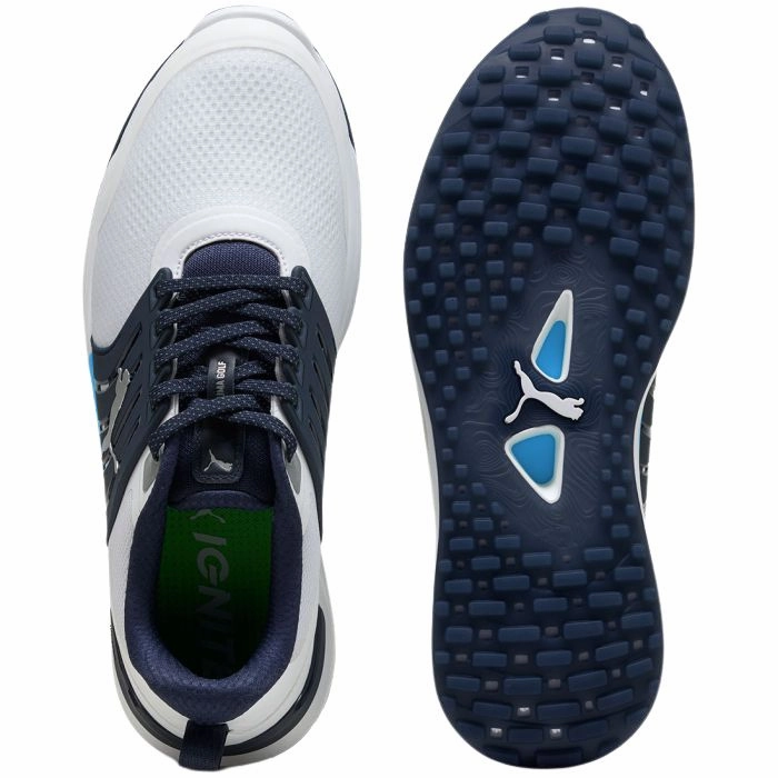 Puma Men's Ignite Elevate 2 Spikeless Golf Shoes - Puma White/Deep Navy Men's Shoes from Other Brands