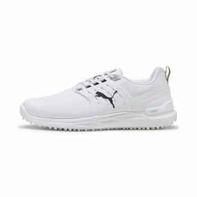 Puma Men's Ignite Elevate 2 Spikeless Golf Shoes - Puma White/Puma Black/Puma Silver Men's shoes from other brands
