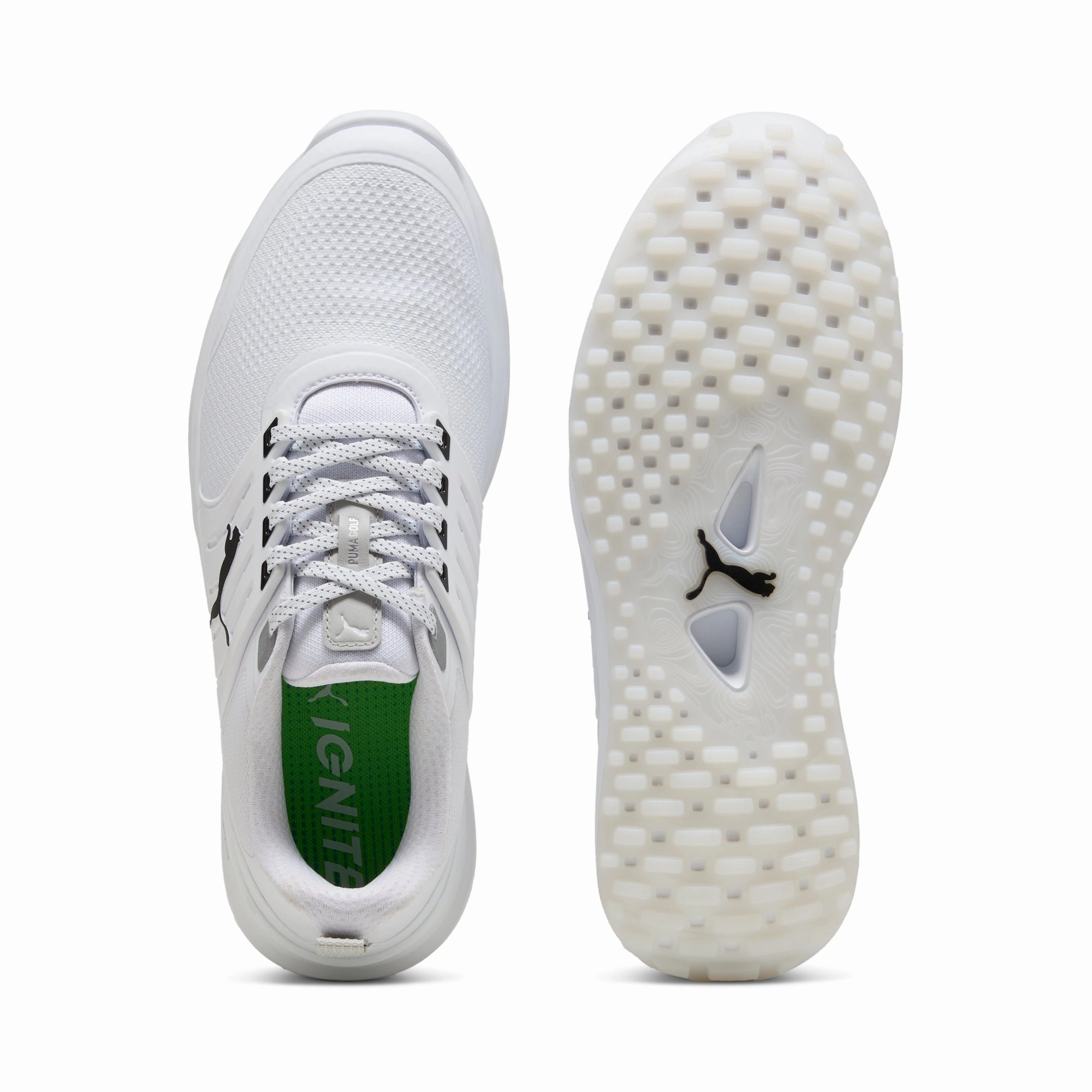 Puma Men's Ignite Elevate 2 Spikeless Golf Shoes - Puma White/Puma Black/Puma Silver Men's Shoes from Other Brands