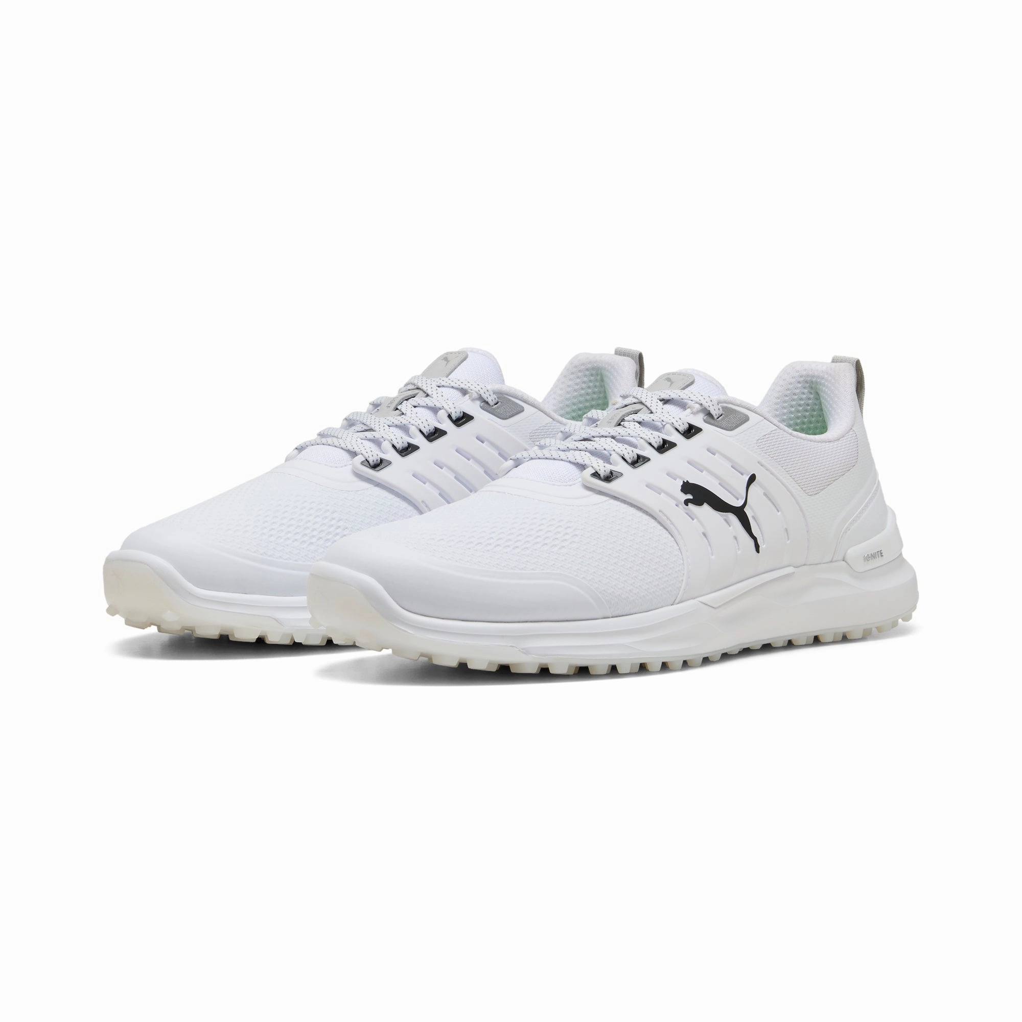 Puma Men's Ignite Elevate 2 Spikeless Golf Shoes - Puma White/Puma Black/Puma Silver Men's Shoes from Other Brands