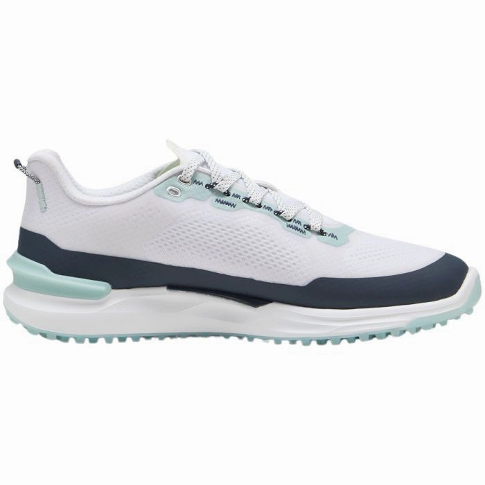 Puma Men's Ignite Elevate X Spikeless Golf Shoes - Puma White/Deep Navy/Modern Mint Men's Shoes from Other Brands