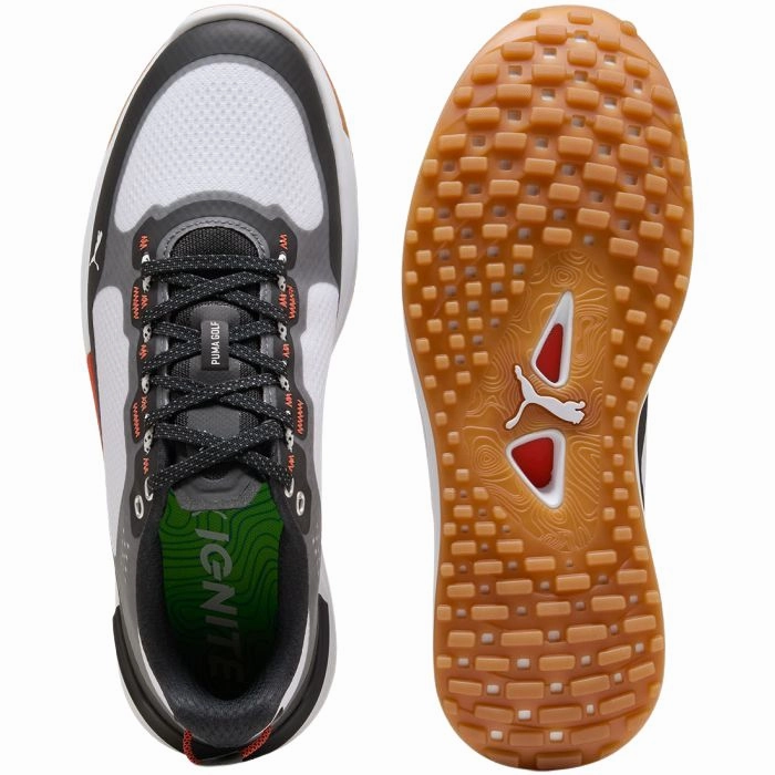 Puma Men's Ignite Elevate X Spikeless Golf Shoes - Puma White/Puma Black Men's Shoes from Other Brands
