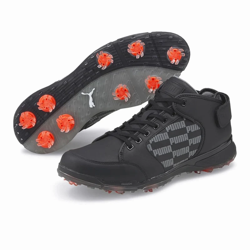 Puma Men's LTD EDITION (Rickie Fowler) PROADAPT Delta Mid Golf Shoes - PUMA BLACK Puma LTD Tour Edition Golf Shoes