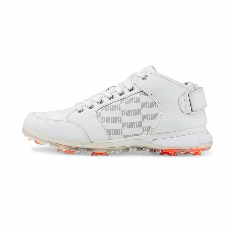 Puma Men's LTD EDITION (Rickie Fowler) PROADAPT Delta Mid Golf Shoes - PUMA WHITE / Puma LTD Tour Edition Golf Shoes
