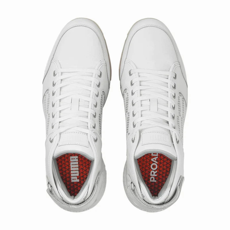 Puma Men's LTD EDITION (Rickie Fowler) PROADAPT Delta Mid Golf Shoes - PUMA WHITE / Puma LTD Tour Edition Golf Shoes