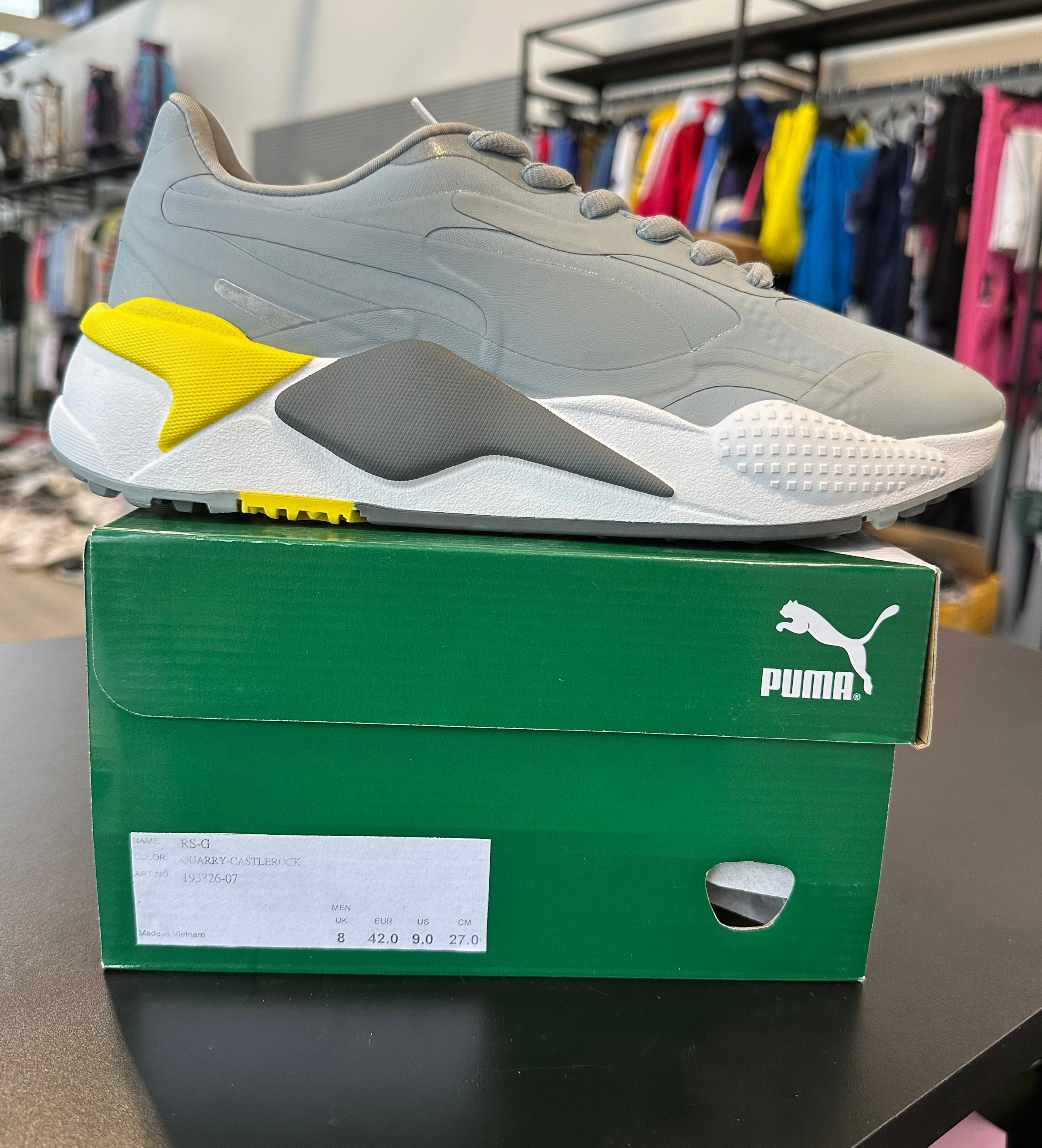 Puma Men's Ltd Edition RS-G Spikeless Golf Shoe - QUARRY CASTLEROCK Puma LTD Tour Edition Golf Shoes