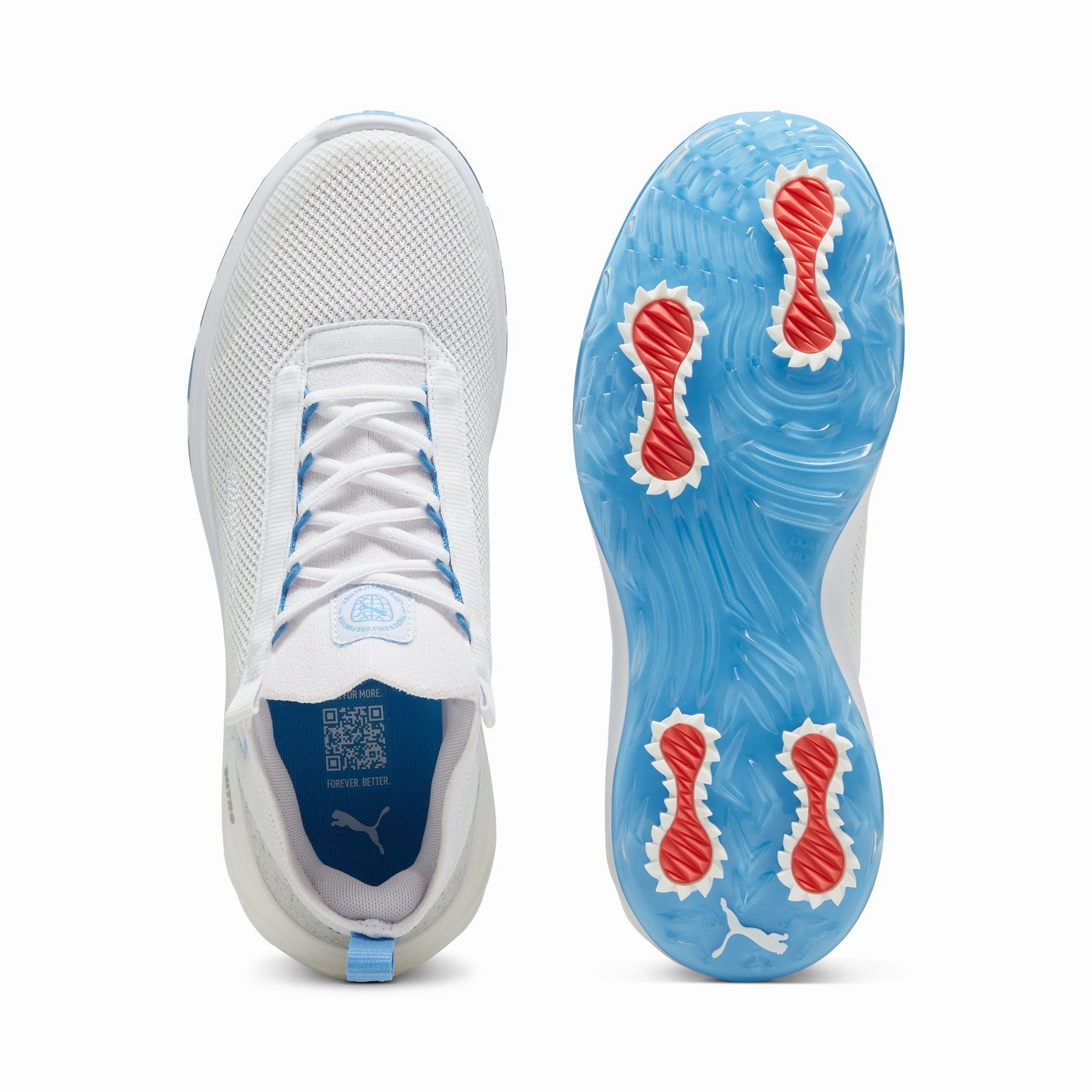 Puma Men's PHANTOMCAT NITRO Sport Golf Shoe - Puma White/Regal Blue Men's Shoes from Other Brands