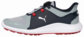Puma Men's TOUR - IGNITE FASTEN8 NXT 2.0 DISC GOLF SHOES - QUARRY / SILVER / NAVY BLAZER Puma LTD Tour Edition golf shoes