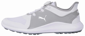 Puma Men's TOUR - IGNITE FASTEN8 NXT 2.0 DISC GOLF SHOES - WHITE / SILVER / HIGH RISE Puma LTD Tour Edition golf shoes