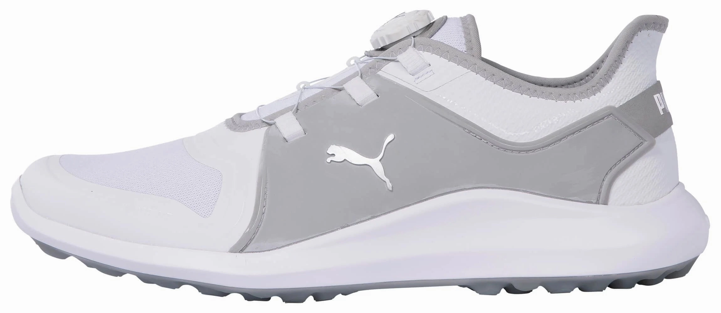 Puma Men's TOUR - IGNITE FASTEN8 NXT 2.0 DISC GOLF SHOES - WHITE / SILVER / HIGH RISE Puma LTD Tour Edition golf shoes