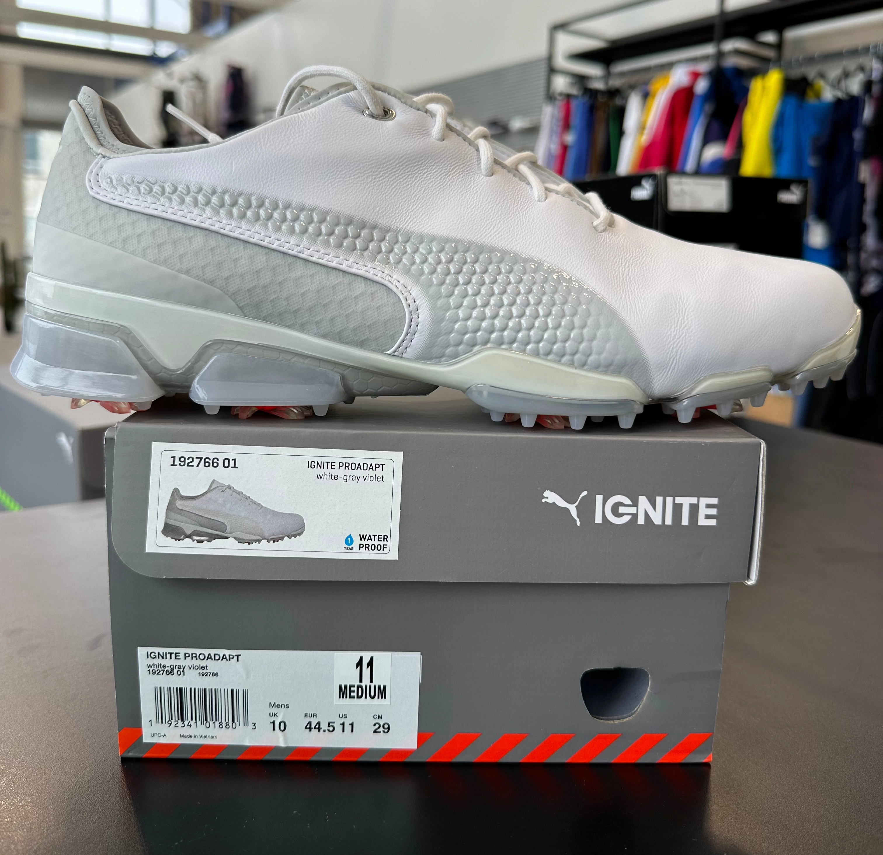 Puma Men's TOUR - IGNITE PROADAPT LEATHER Golf Shoes - WHITE / GRAY VIOLET Puma LTD Tour Edition Golf Shoes