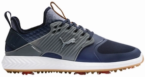 Puma Men's TOUR - IGNITE PWRAdapt Caged Golf Shoes - PEACOAT - PUMA SILVER - PUMA BLACK Puma LTD Tour Edition golf shoes