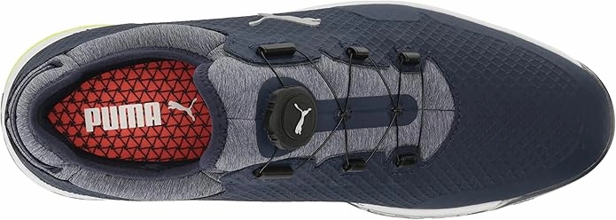 Puma Men's TOUR - PROADAPT ALPHACAT DISC Golf Shoes - NAVY BLAZER / PUMA SILVER / SAFETY YELLOW Puma LTD Tour Edition Golf Shoes