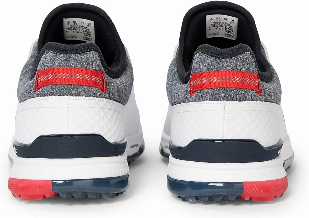 Puma Men's TOUR - PROADAPT ALPHACAT DISC Golf Shoes - PUMA WHITE / NAVY BLAZER / HIGH RISK RED Puma LTD Tour Edition Golf Shoes