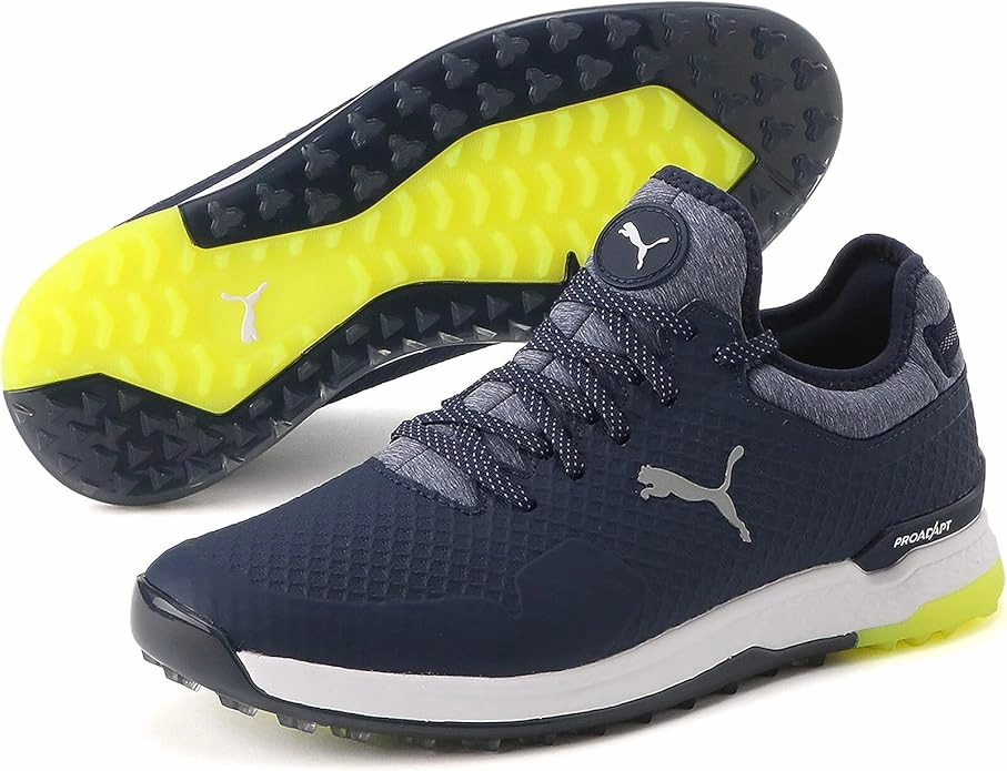 Puma Men's TOUR - PROADAPT ALPHACAT Golf Shoes - NAVY BLAZER / PUMA SILVER / SAFETY YELLOW Puma LTD Tour Edition Golf Shoes