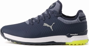 Puma Men's TOUR - PROADAPT ALPHACAT Golf Shoes - NAVY BLAZER / PUMA SILVER / SAFETY YELLOW Puma LTD Tour Edition golf shoes