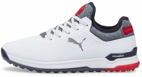 Puma Men's TOUR - PROADAPT ALPHACAT Golf Shoes - PUMA WHITE / NAVY BLAZER / HIGH RISK RED Puma LTD Tour Edition golf shoes