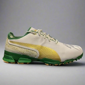 Puma Men's TOUR - WASTE MANAGEMENT LTD EDITION RICKIE FOWLER SIGNED IGNITE PROADAPT Golf Shoes - WHITE / TEAM GOLD Puma LTD Tour Edition golf shoes