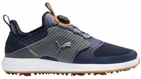Puma Men's TOUR EDITION - IGINITE PWRAdapt Caged DISC  Golf Shoes - PEACOAT / PUMA SILVER / QUIET SHADE Puma LTD Tour Edition golf shoes